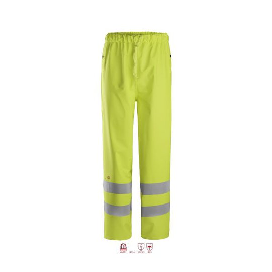 Snickers 8267 ProtecWork Regnbyxa varsel, gul XS