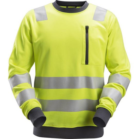 Snickers 8037 AllroundWork Fleecetröja varsel, gul XS