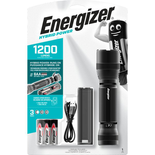 Energizer Hybrid Power Ficklampa 1200 lm