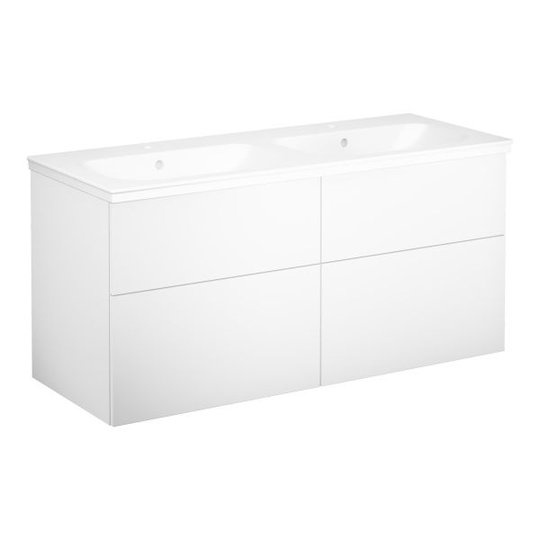 Gustavsberg Artic Kommodpaket slät, vit, 120 cm, dubbla bassänger