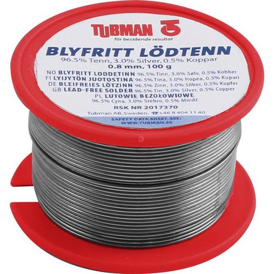 Tubman 2017370 Lödtenn blyfritt, 100 g