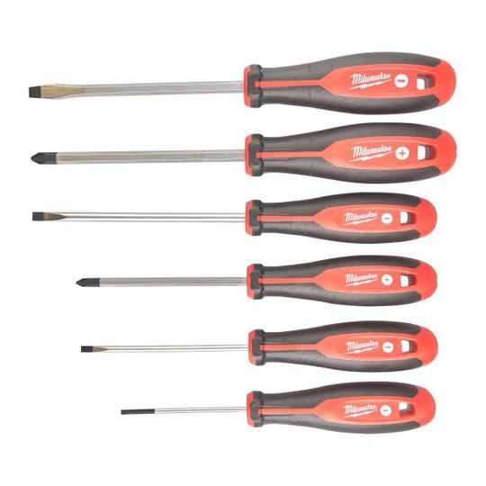 Milwaukee Tri-Lobe Skruvmejselset med runt skaft PH1/PH2/SL3/SL4/SL5.5/SL6.5