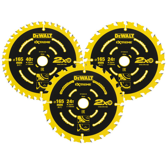 TRIMSÅGSKLINGOR 165MM 2ST 165MM 24T 1ST 165MM 40T | Beijerbygg Byggmaterial