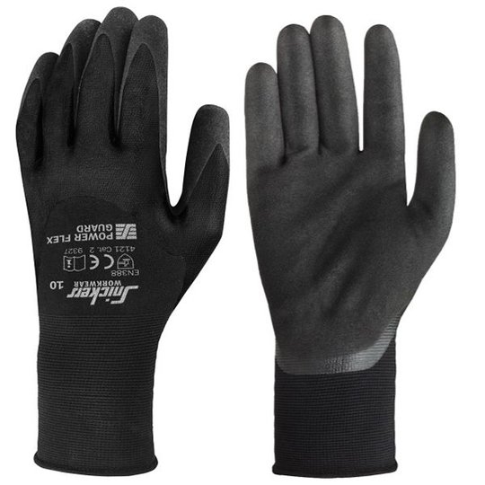Snickers 9388 Power Flex Guard Handske svart/svart 7