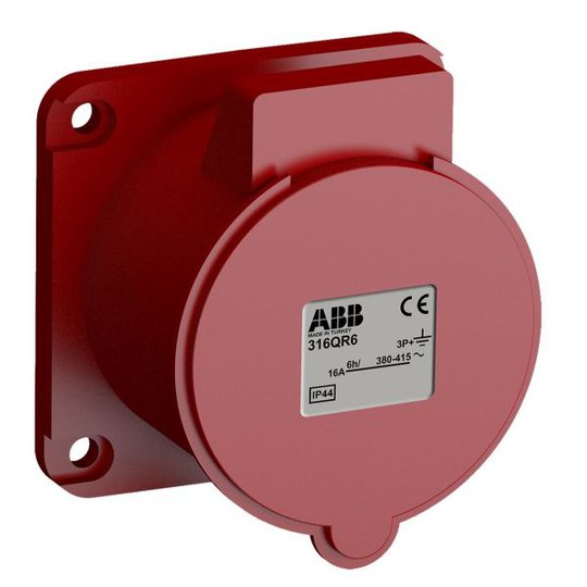 ABB 2CMA102308R1000 Paneluttag snabbansluten, vibrationsbeständig Rak, 4-polig, 16 A, 60x60 mm