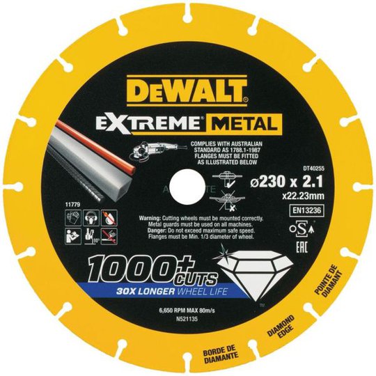 Dewalt Extreme Metal Diamond Edge Diamantkapskiva 230 x 22,23 x 2,1 mm