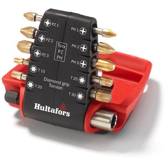 Hultafors TDB Torx/PZ/PH Bits 10 st, med bitshållare
