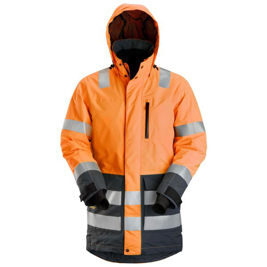Snickers 1830 AllroundWork Varseljacka varsel, orange, vattentät XS