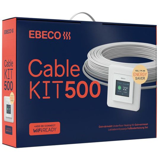 Ebeco Cable Kit 500 Golvvärmeset 107 m, 1180W