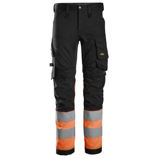 Snickers 6334 Arbetsbyxa svart/orange Strl 044