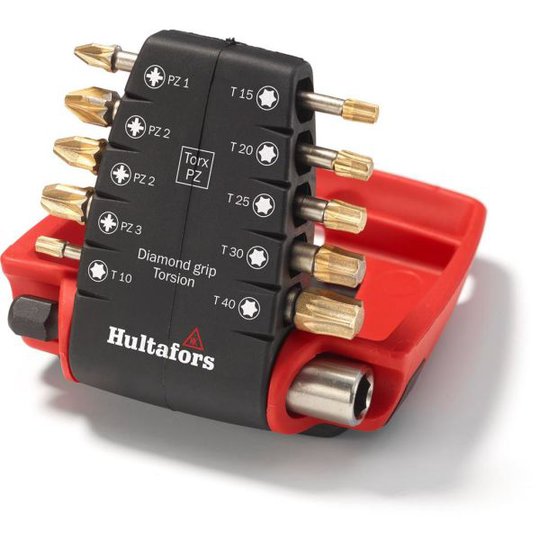 Hultafors TDB Torx/PZ Bitssats 10 st, med bitshållare
