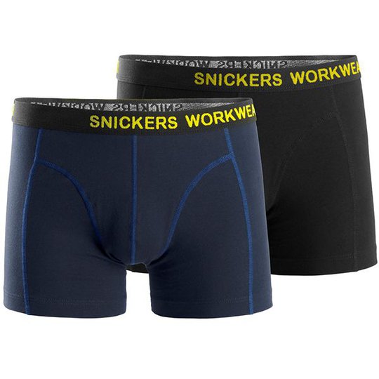 Snickers 9436 Kalsong svart/marinblå, 2-pack XS