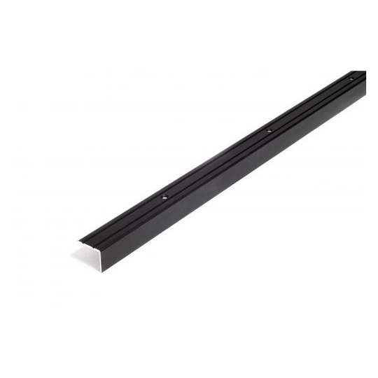 TRAPPKANTLIST 25X20MM SVART 100CM INKLUSIVE SKRUV | Beijerbygg Byggmaterial