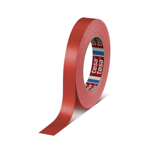 Tesa 4651 Vävtejp röd, 25 m x 19 mm