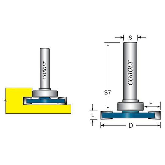Cobolt 213-5010 Skivnotfräs L=5 / F=10, D=36