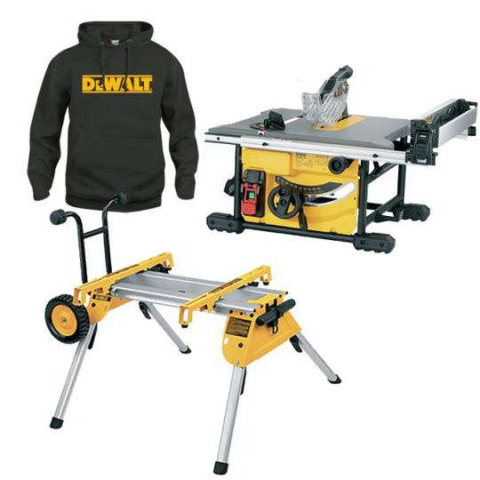 Dewalt DWE7485RS-XC Bordscirkelsåg tröja i storlek S ingår