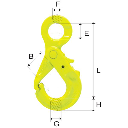 Gunnebo OBK-6-10 Säkerhetskrok Maxlast: 1,5T