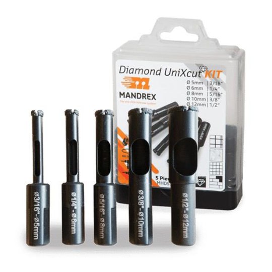 Mandrex UniXcut Diamanthålsågskit 5 delar