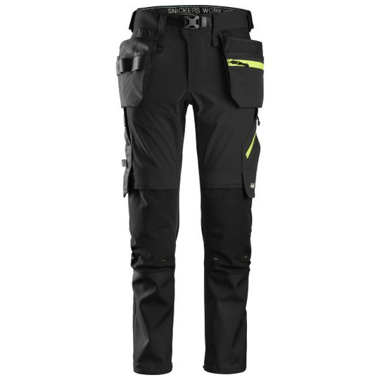 Snickers 6940 FlexiWork Softshellbyxa svart C44