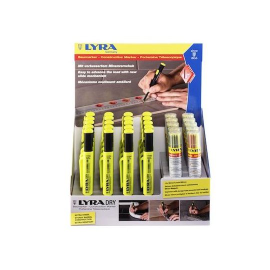 Lyra Dry Profi Display Snickarpenna 20-pack