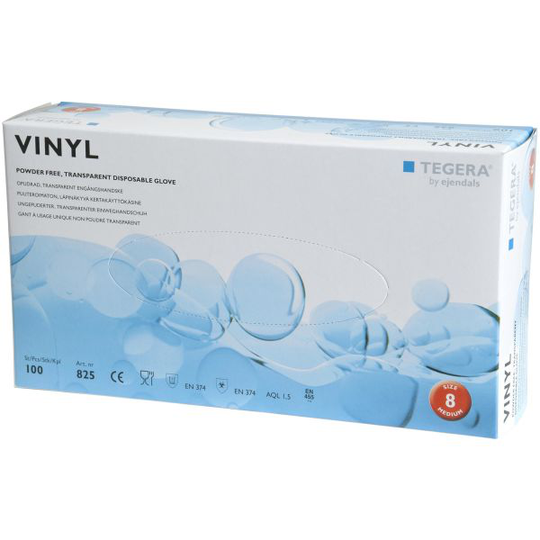 Tegera 825 Engångshandske Vinyl, Opudrad Strl 11, 100-pack