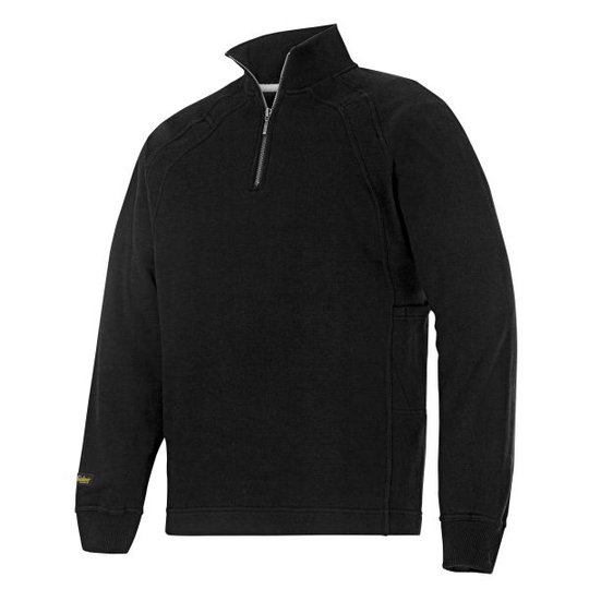 Snickers 2813 Sweatshirt svart, kort dragkedja XS