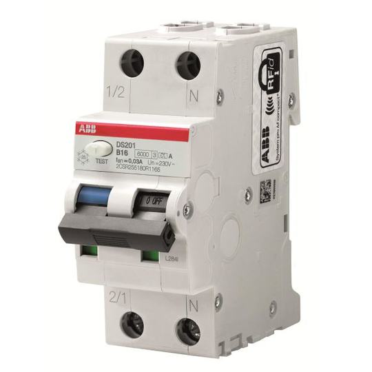 ABB 2CSR255180R3164 Personskyddsautomat 6kA, C-karakteristik, typ A DS201 C16 A300