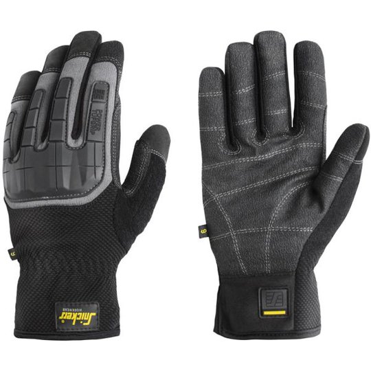 Snickers 9584 Power Tufgrip Handske svart/stengrå 7