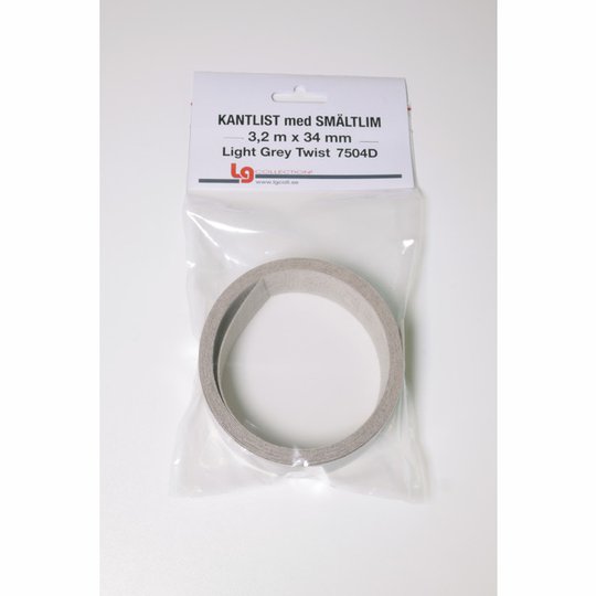 KANTBAND LIGHT GREY TWIST