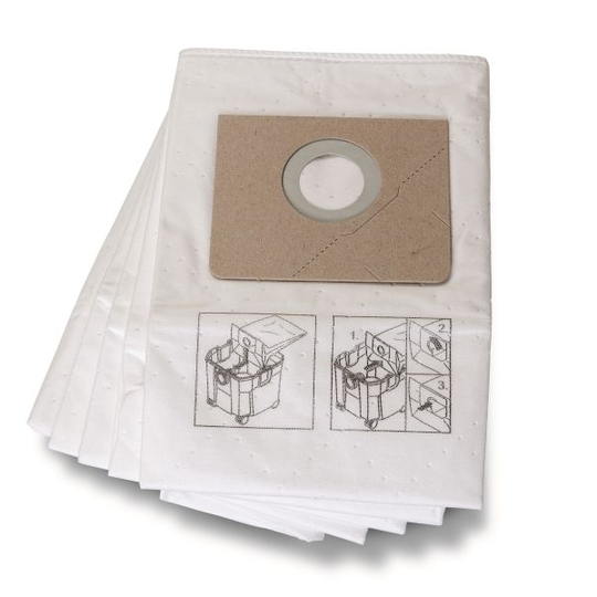 Fein 31345251010 Fiberfilterpåse för Dustex 35LX/MX, 5-pack