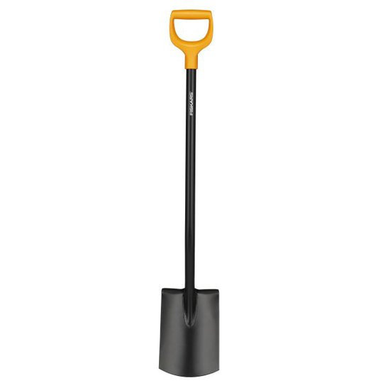 Fiskars Solid Kantspade halvrundad, svart stål