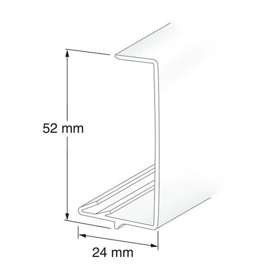 FODER VIT 52X24MM 2150MM