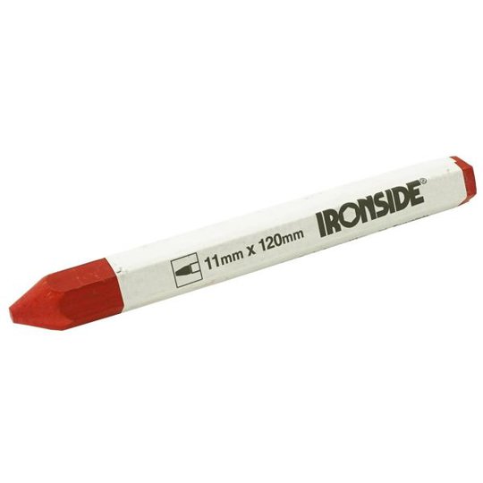 Ironside 100755 Färgkrita 11x120 mm, sexkantig, 12-pack Röd