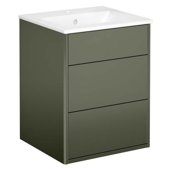 Gustavsberg Graphic Kommod grön, 45 cm Med tvättställ