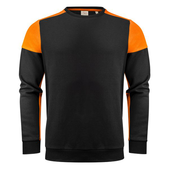 Printer Prime Crewneck Tröja Svart;Orange