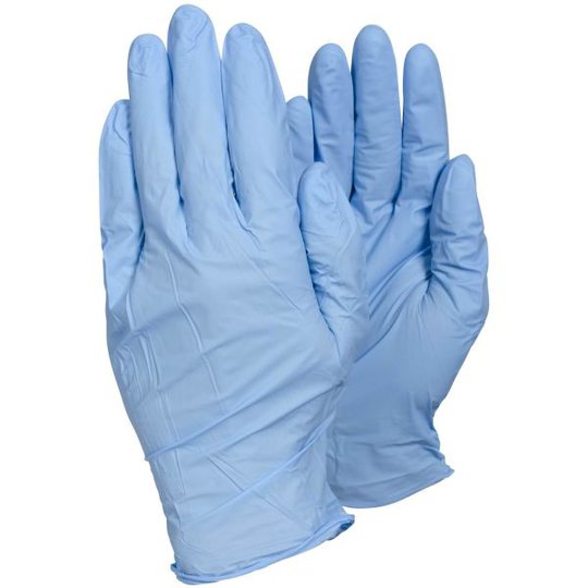 Tegera 84501 Engångshandske Blå nitril, Opudrad Strl 9, 100-pack