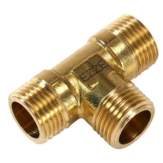 Ezze 1885300 T-rör utvändig gänga, gul 20 (3/4")