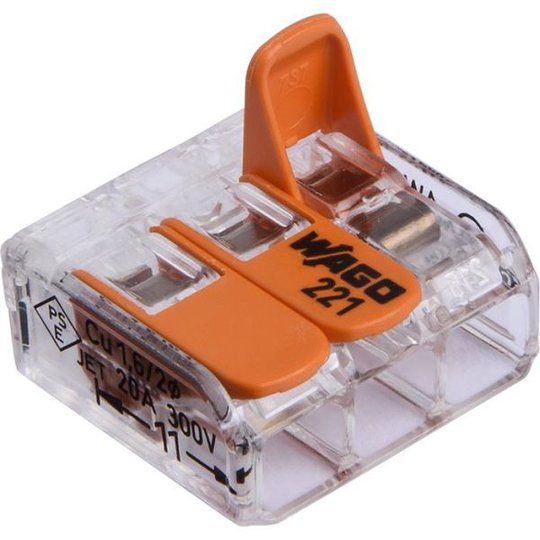 Wago 1440928 Kopplingsklämma 3-pol, 5-pack