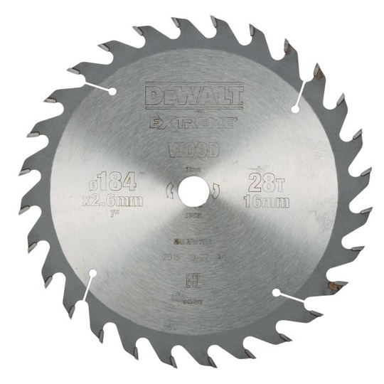 Dewalt DT4031-QZ Sågklinga 184 x 16 mm, 28T