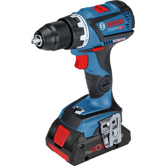 Bosch GSR 18V-60 C Borrskruvdragare med L-BOXX, 4,0Ah batterier och laddare
