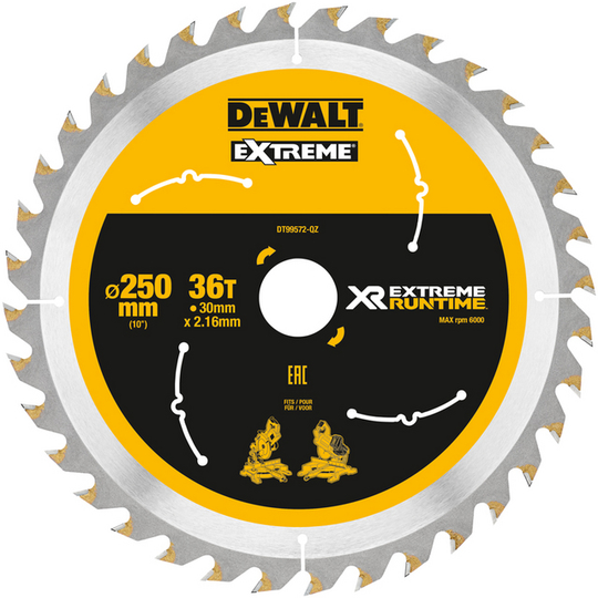 SÅGKLINGA FV XR 250MMX30MM 36T DT99572 | Beijerbygg Byggmaterial