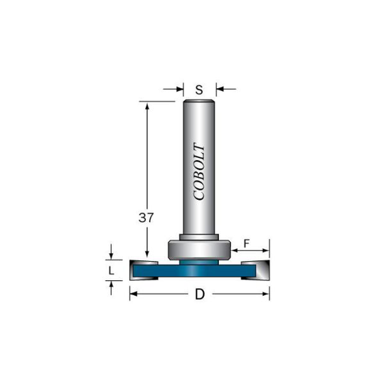 Cobolt 213-8009 Skivnotfräs L=8, F=9, D=36