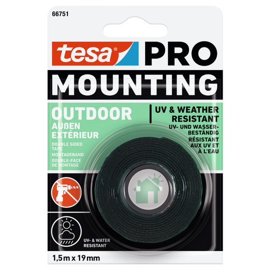 MONTERINGSTEJP 66751 TESA PRO OUTDOOR 19MM 1,5M | Beijerbygg Byggmaterial