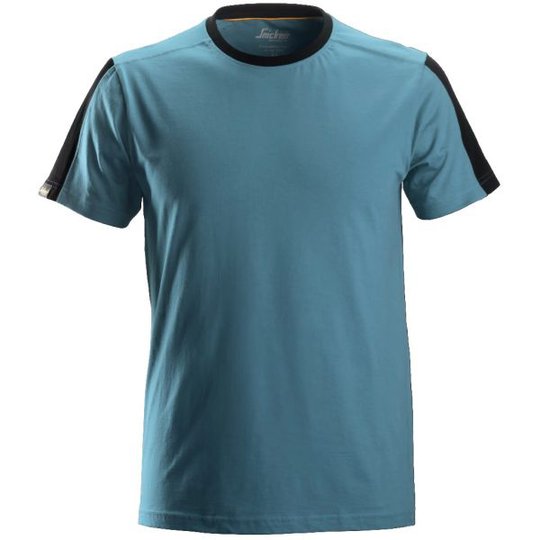 Snickers AllroundWork 2518 T-shirt petrolblå/svart XS
