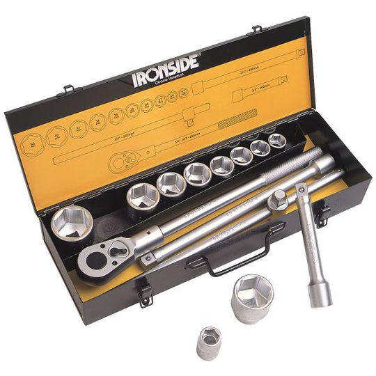 Ironside 102335 Hylsnyckelsats 3/4", 14 delar