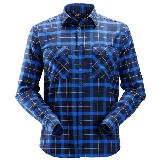 Snickers 8516 AllroundWork Flanellskjorta marin/klarblå XS