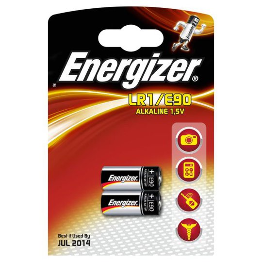 Energizer Alkaline LR1/E90 FSB2 Alkaliskt batteri 1,5 V, 2-pack
