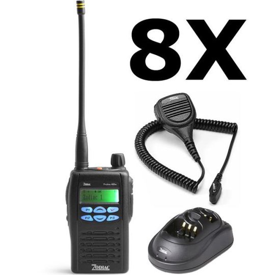 Zodiac Proline Plus 400 Komradiopaket 8 enheter med laddare