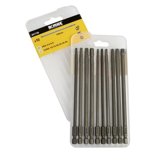 Ironside 201739 Bitssats 10 delar, torx/insex 150 mm