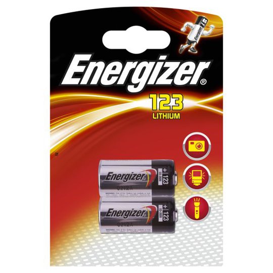 Energizer Photo 123 Fotobatteri litium, 3 V, 2-pack
